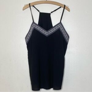 Unbranded black and white embroidered cami